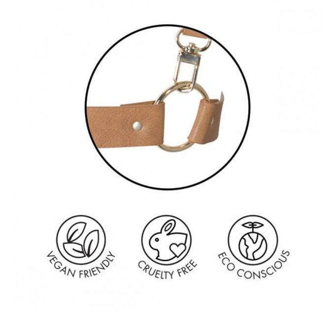 Пара браслетов на запястье и палец Bijoux Indiscrets MAZE Hand Bracelet Harness Brown, экокожа