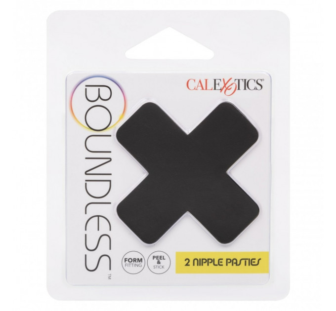 Пэстисы на соски в форме крестов Boundless CalExotics, самоклеящиеся, черные
