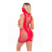 Платье в крупную сетку Pink Lipstick Masquerade Mask Dress с маской, красный, One Size