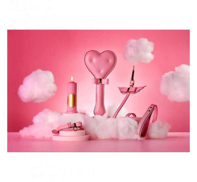 Подарочный набор BDSM итальянская кожа розовый Upko lovely kinky Puppy set