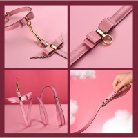 Подарочный набор BDSM итальянская кожа розовый Upko lovely kinky Puppy set