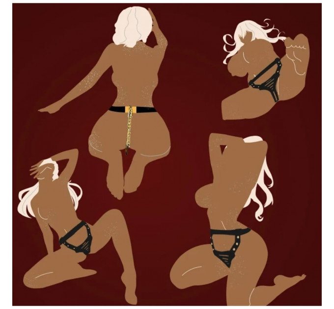 Пояс верности Lockink Sevanda Beg & Ask Chastity Pants с поводком и анальной пробкой, L