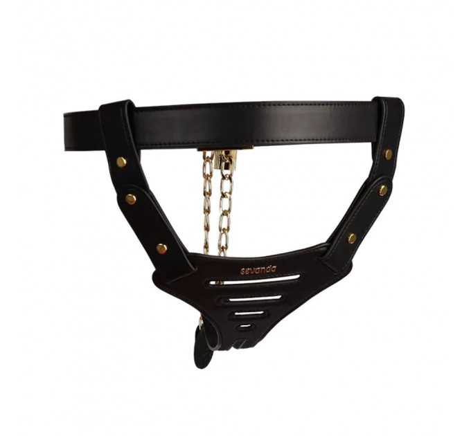 Пояс верности Lockink Sevanda Beg & Ask Chastity Pants с поводком и анальной пробкой, L