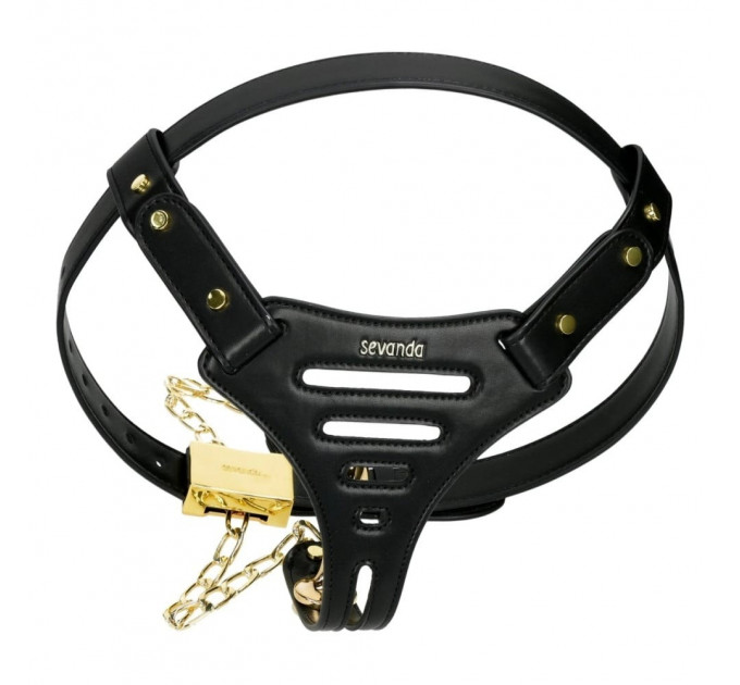 Пояс верности Lockink Sevanda Beg & Ask Chastity Pants с поводком и анальной пробкой, L
