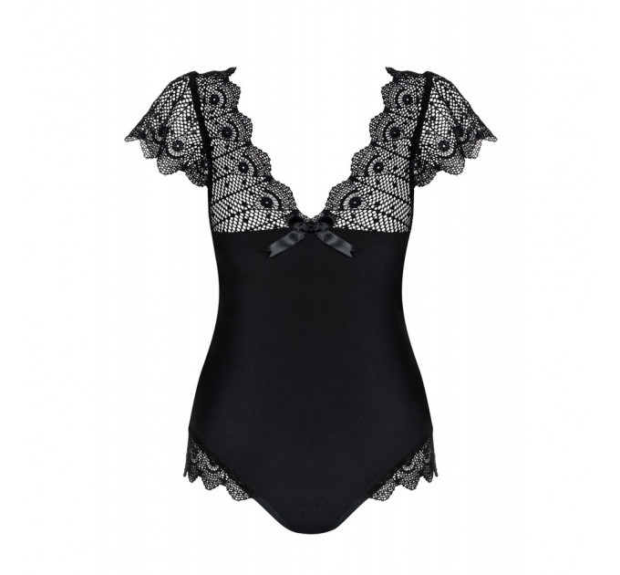 Боди Obsessive Moketta teddy S/M чорний