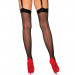 Сексуальные чулки с контрастным красным швом Leg Avenue черные, O/S