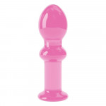 Стеклянная Анальная пробка 4,5" Glass Romance Pink