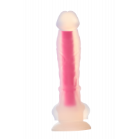Светящийся фаллоимитатор Dream Toys RADIANT SOFT SILICONE GLOW IN THE DARK DILDO LARGE PINK