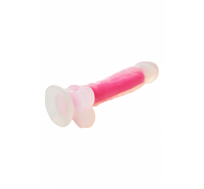 Светящийся фаллоимитатор Dream Toys RADIANT SOFT SILICONE GLOW IN THE DARK DILDO LARGE PINK