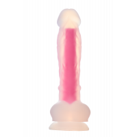 Светящийся фаллоимитатор Dream Toys RADIANT SOFT SILICONE GLOW IN THE DARK DILDO LARGE PINK