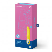 Вібратор для стимуляції точки G з ребристою структурою Satisfyer Yummy Sunshine, жовтий