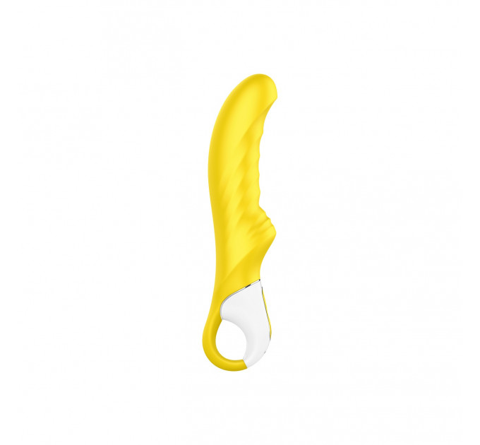 Вибратор для стимуляции точки G с ребристой структурой Satisfyer Yummy Sunshine, желтый