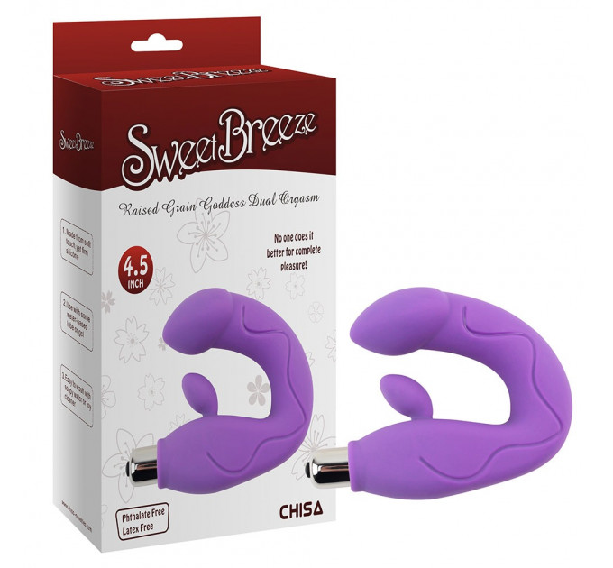 Вибратор двойной стимуляции Chisa Sweet Breeze для точки G и клитора, фиолетовый