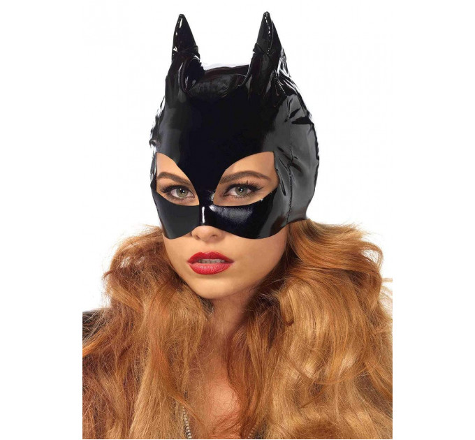 Виниловая маска женщины-кошки Leg Avenue Vinyl Cat Woman Mask O/S