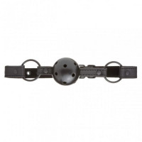 F61406 кляп з екошкіри Loveshop BREATHABLE BALL Gag BLACK