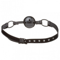 F61406 кляп з екошкіри Loveshop BREATHABLE BALL Gag BLACK