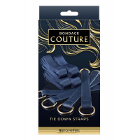 Система фіксації до ліжка NS Novelties BONDAGE COUTURE TIE DOWN STRAPS BLUE
