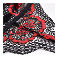 Боді Obsessive Megies з стрепами, що перехрещуються, чорно-червоний, L/XL