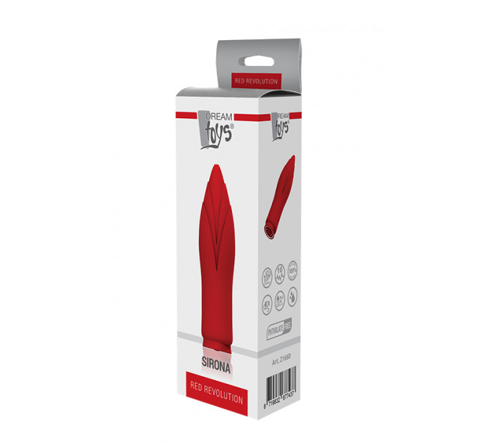 Мини вибратор со съемной вибропулей,Dream Toys Red Revolution Sirona, красный