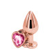 Анальна пробка REAR ASSETS ROSE GOLD HEART PINK, m