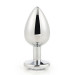 Dt21787 анальна пробка з каменем GLEAMING LOVE SILVER PLUG LARGE
