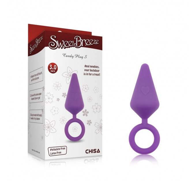 Анальная пробка со стопером Chisa Sweet Breeze фиолетовая, S