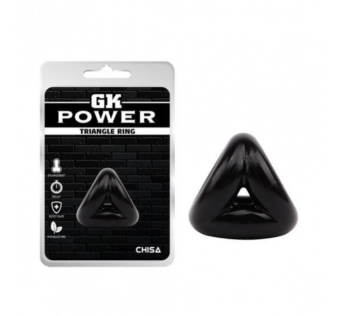 Ерекційне кільце трикутне Chisa GK Power Triangle Ring, чорне