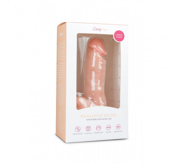 Фаллоимитатор EasyToys Realistic Dildo - 17,5 см бежевый