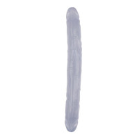 Фаллоимитатор двухсторонний прозрачный Chisa Hi-Rubber 32,5 см *3,5 см