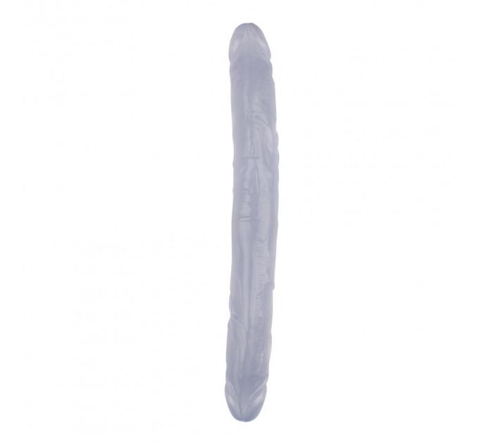 Фаллоимитатор двухсторонний прозрачный Chisa Hi-Rubber 32,5 см *3,5 см