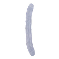 Фаллоимитатор двухсторонний прозрачный Chisa Hi-Rubber 32,5 см *3,5 см