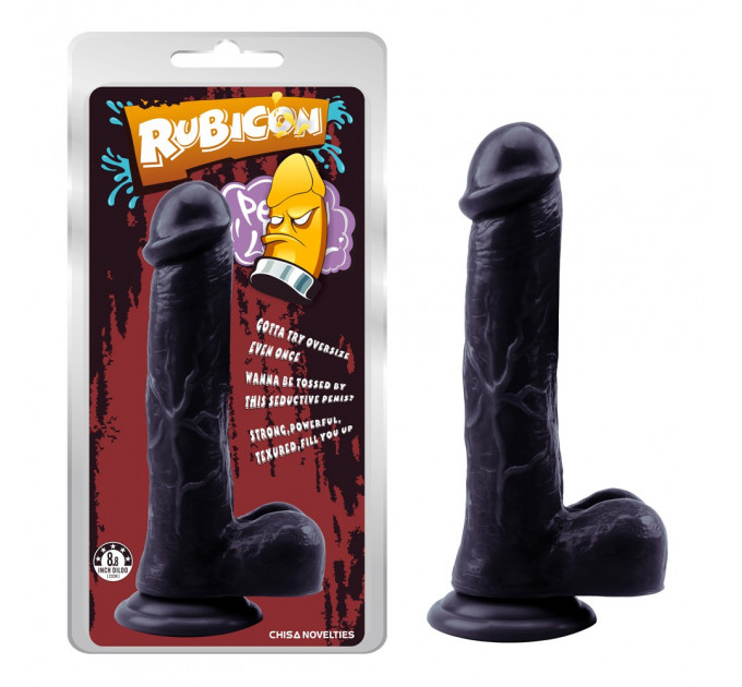 Фаллоимитатор с мошонкой на присоске Chisa Rubicon Devil Inside Penis, черный