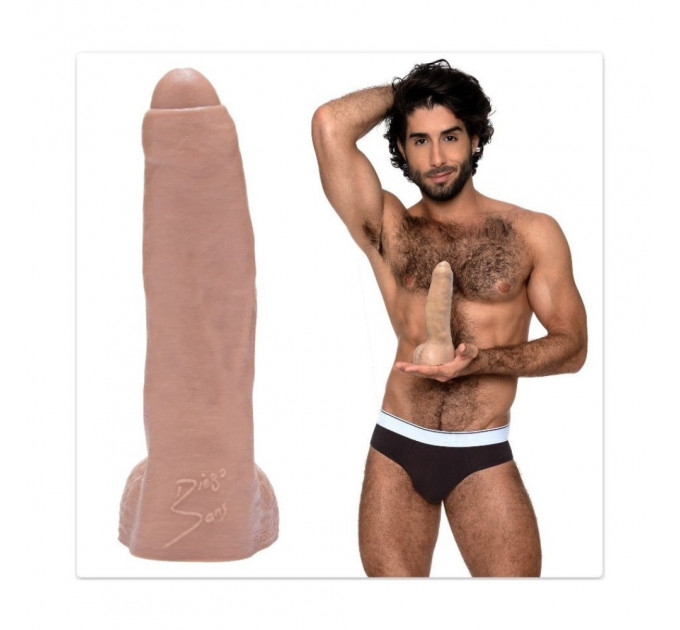 Фаллоимитатор с мошонкой и закрытой головкой реалистичный Fleshjack Boys-Diego Sans Dildo, телесный