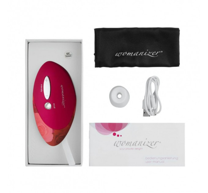 Клиторальный стимулятор Womanizer Pro W-500, красно-розовый