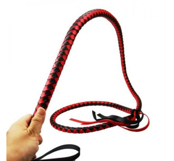 Кнут длинный DS Fetish Whip Long stripe red/black