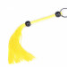 Кнут желтый 39 см прозрачная ручка 2 шарика FLOGGER DS Fetish