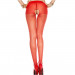 Колготы с интимным вырезом Musiclegs красные, One Size (S-L 34 -40)