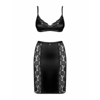 Комплект Obsessive Blanita (бюстгальтер та спідниця) Black L\LX
