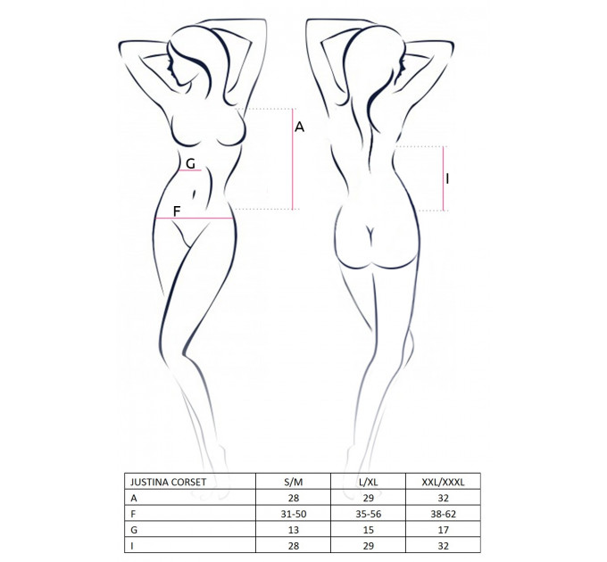 Корсет и стринги HERA CORSET light pink S/M - Passion