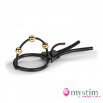 Лассо на пенис для электростимуляции Mystim Pearly Pete, черный