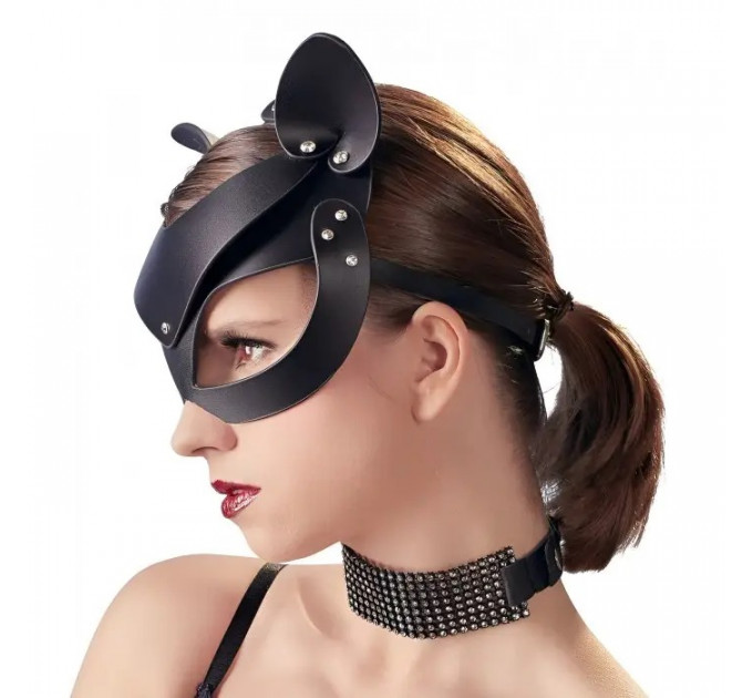 Маска кошечка Shiny cat Mask with studs