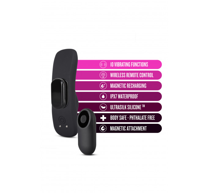 Мощный вибратор для трусиков с дистанционным управлением TEMPTASIA REMOTE CONTROL PANTY VIBE BLACK