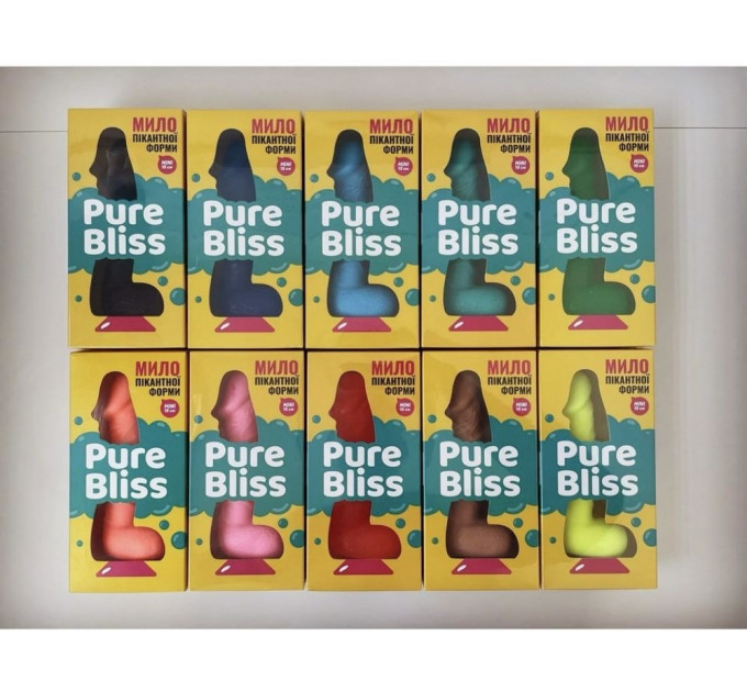 Мило член на присосці Pure Bliss MINI жовте, 15 см
