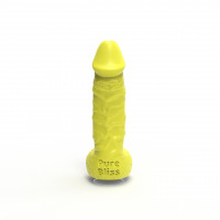 Мыло член на присоске Pure Bliss MINI желтое, 15 см