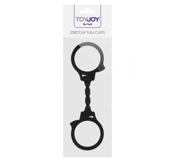 Наручники эластичные ToyJoy, силиконовые, черные