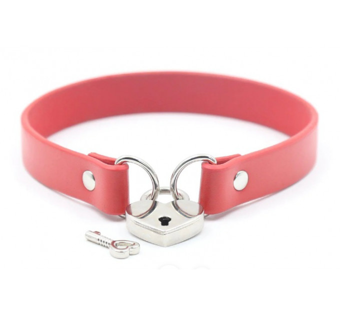 Ошейник DS Fetish DS Fetish Locking collar red