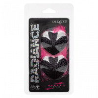 Пестиси на соски у формі сердець Radiance CalExotics, зі стразами, чорні