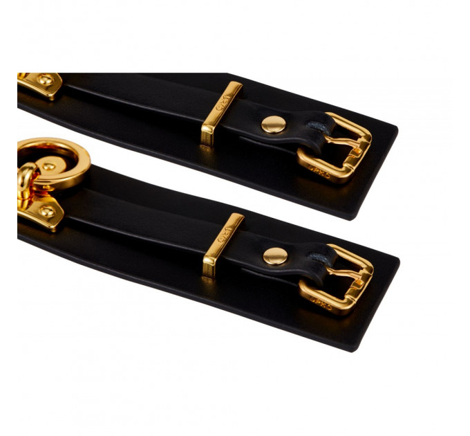 Поножи кожанные со вставками позолоты Ankle Cuffs UPKO size L