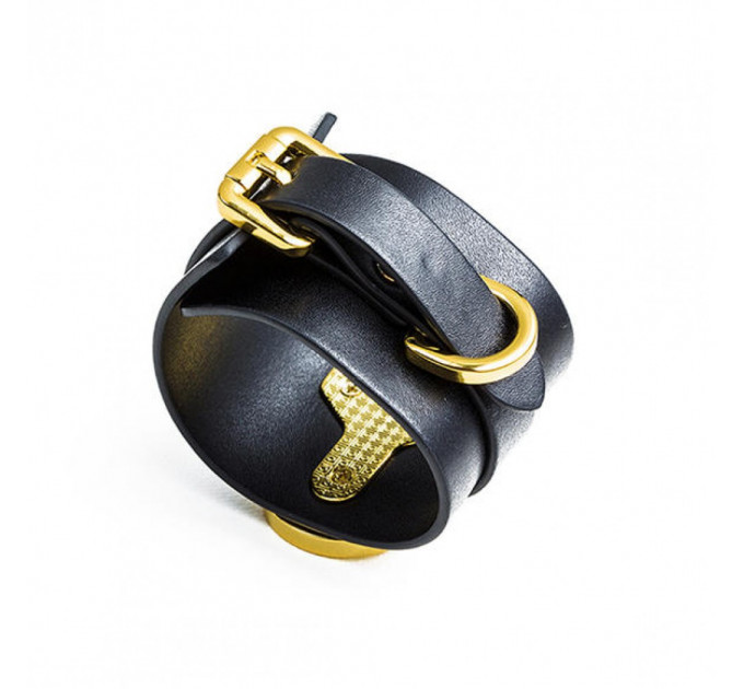 Поножи кожанные со вставками позолоты Ankle Cuffs UPKO size L