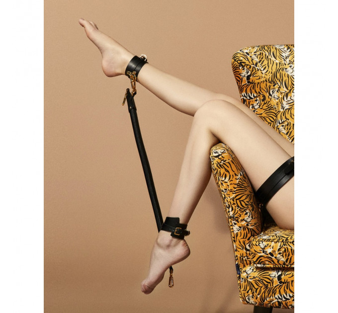 Поножи кожанные со вставками позолоты Ankle Cuffs UPKO size L